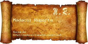 Madacsi Ruperta névjegykártya